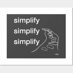 Simplify (white letters) Posters and Art